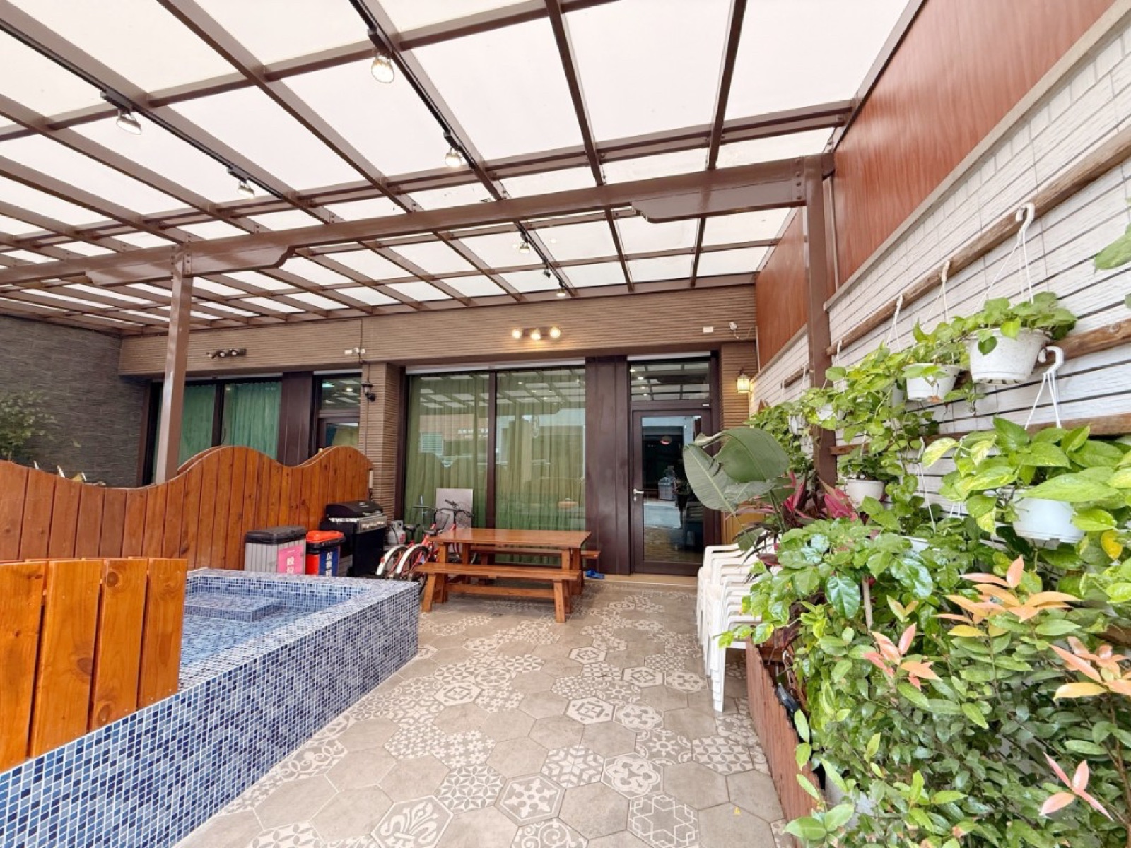 Wish Come True outdoor pool and courtyard